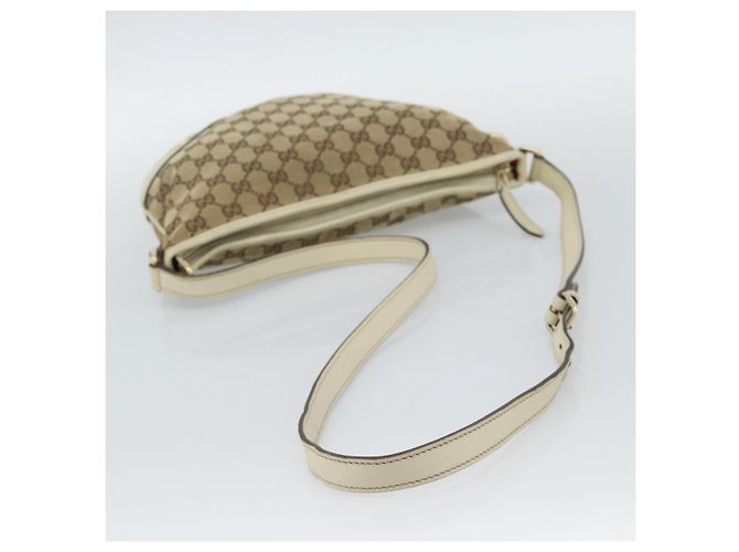 Gucci Britt Half Moon Hobo GG Canvas and leather Beige - vista 7