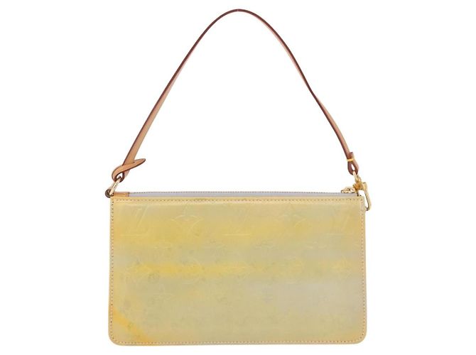 Pochette Louis Vuitton Lexington in pelle vernice Marrone - vista 2