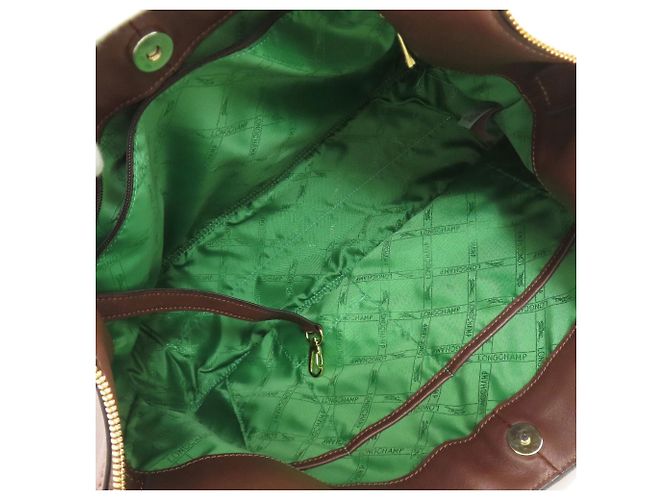 Borsa Tote Longchamp Imperial Marrone - vista 5