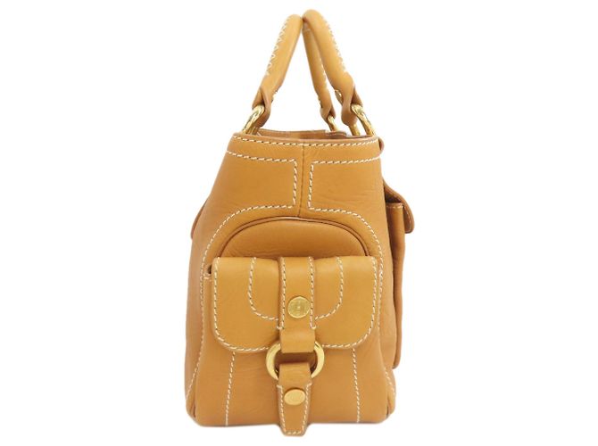 Céline Borsa Celine Boogie Bag in pelle Cammello - vista 3