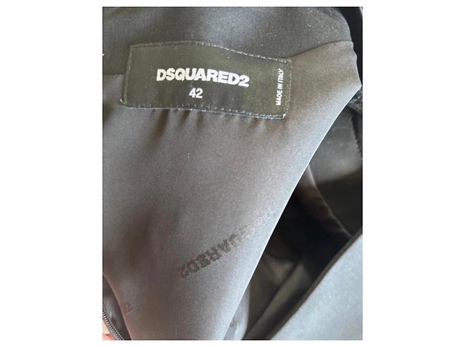 Abito nero Dsquared2 con nastro logo - vista 3
