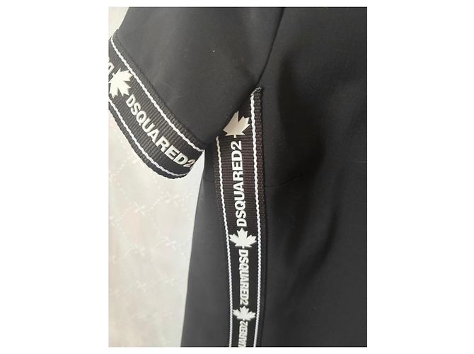 Abito nero Dsquared2 con nastro logo - vista 4