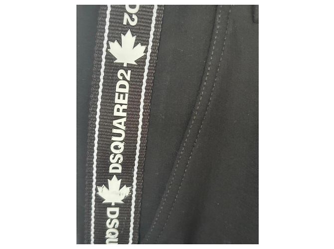 Dsquared2 Black Wool Blend Pants with Logo Tape - view 5