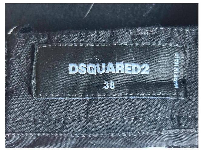 Dsquared2 Black Wool Blend Pants with Logo Tape - view 6