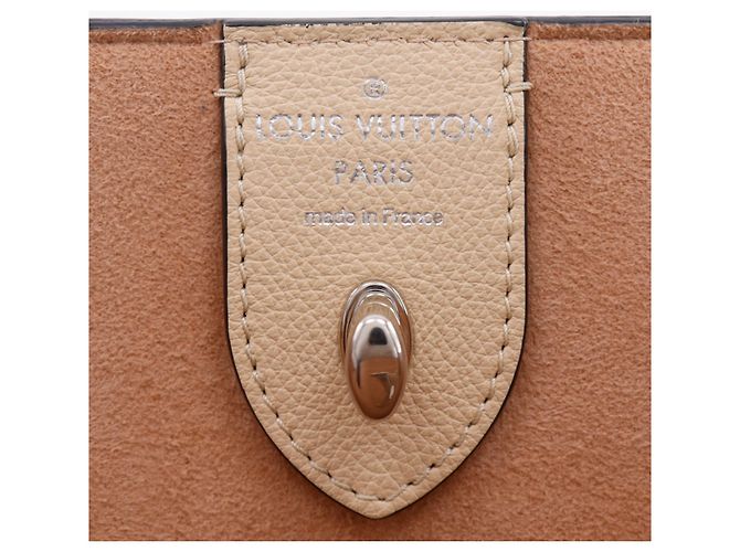 Borsa Tote Louis Vuitton Lockme Nero Beige - vista 14