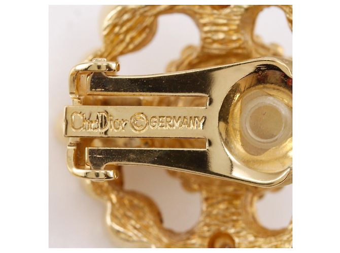 Orecchini a clip placcati in oro Christian Dior - vista 13