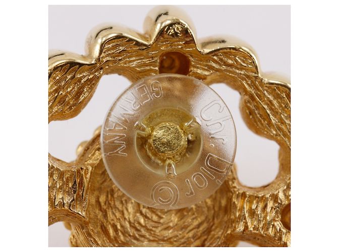 Orecchini a clip placcati in oro Christian Dior - vista 14