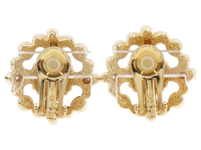 Orecchini a clip placcati in oro Christian Dior - vista 3