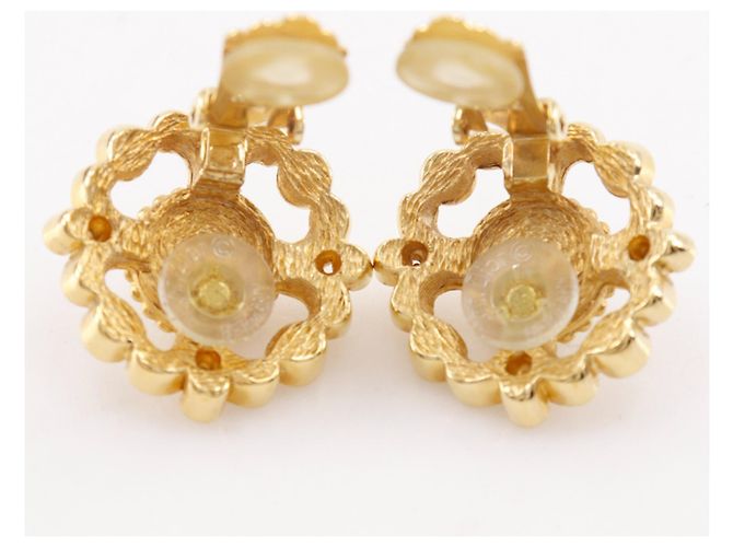 Orecchini a clip placcati in oro Christian Dior - vista 4