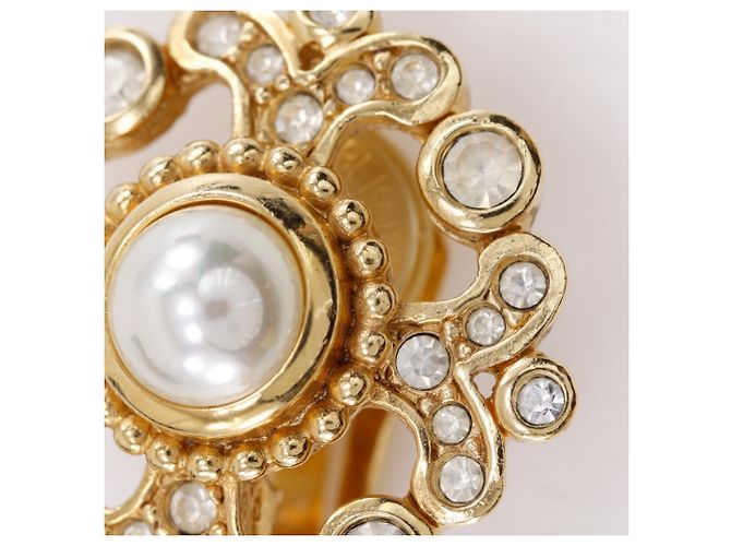 Orecchini a clip placcati in oro Christian Dior - vista 7