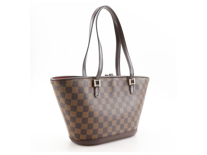 Borsa Tote Louis Vuitton Manosque PM Marrone - vista 3