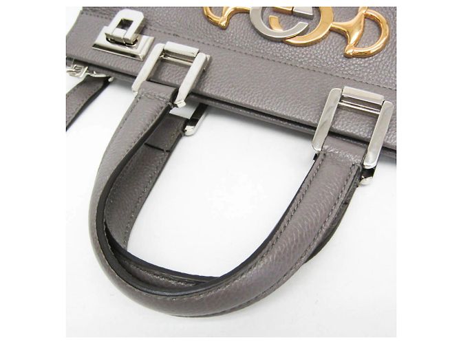 Gucci Zumi Top Handle in pelle Medium Marrone - vista 6