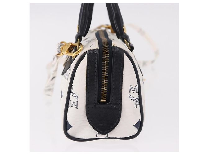 MCM Visetos Leather Bianco - vista 3