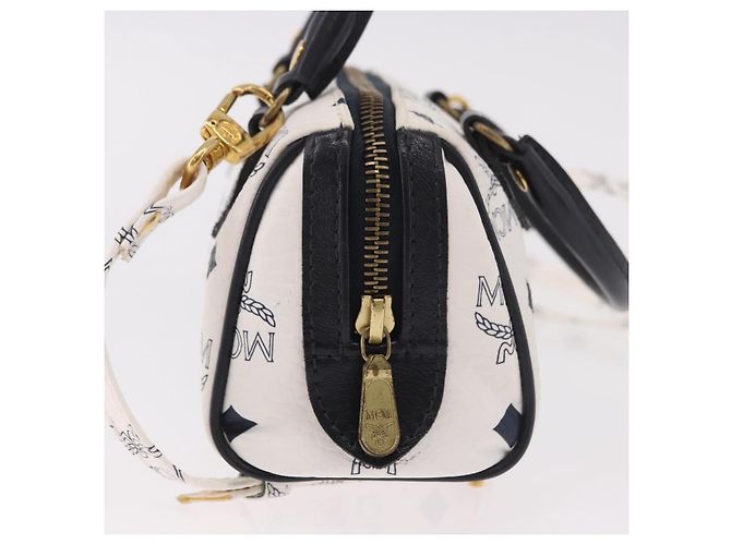 MCM Visetos Leather Bianco - vista 4