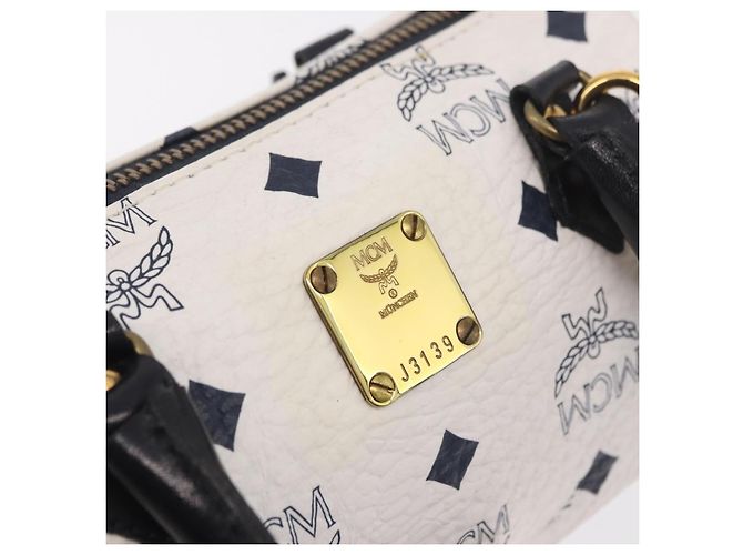 MCM Visetos Leather Bianco - vista 7