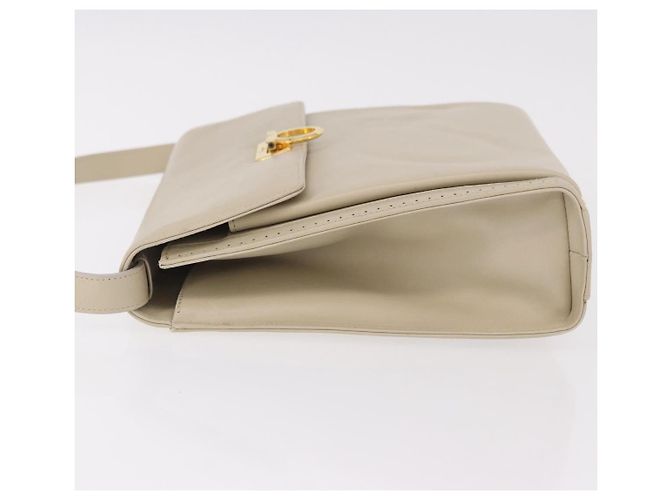 Salvatore Ferragamo Gancini in pelle Beige - vista 4