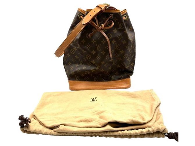 Borsa a Spalla Louis Vuitton Monogram Noe M42224 Marrone - vista 10