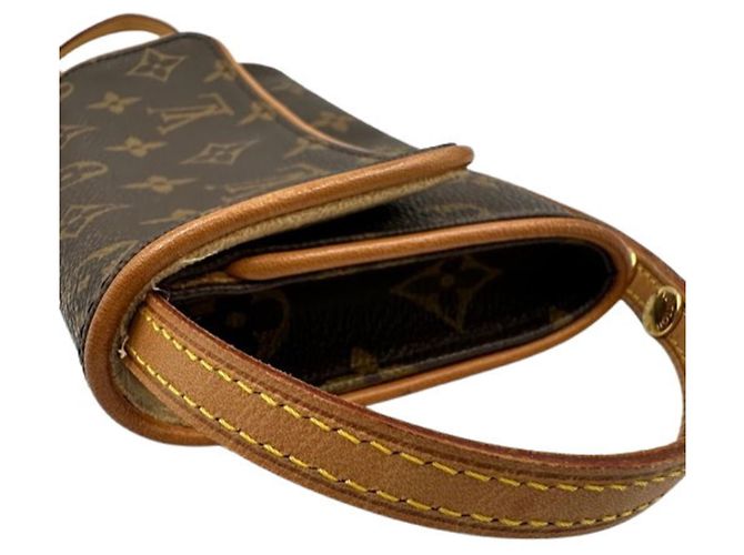 Borsa a Spalla Louis Vuitton Monogram Pochette Twin PM M51854 Marrone - vista 6