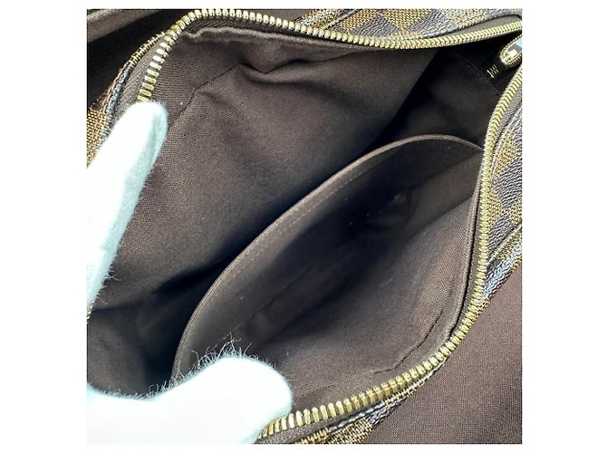 Borsa a tracolla Louis Vuitton Naviglio Damier Marrone - vista 11