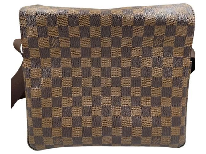 Borsa a tracolla Louis Vuitton Naviglio Damier Marrone - vista 3