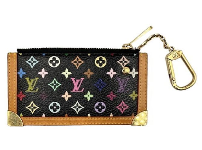 Louis Vuitton Pochette Clé Noir Monedero Negro - vista 3