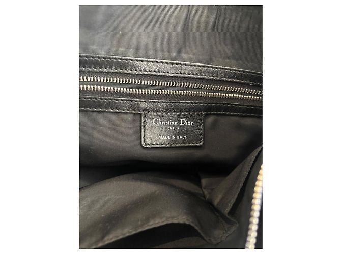 Borsa a mano Dior Cannage in pelle nera Nero - vista 5