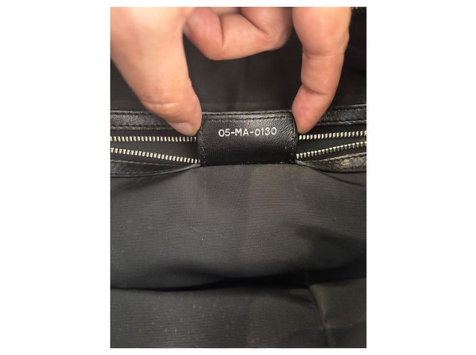 Borsa a mano Dior Cannage in pelle nera Nero - vista 7