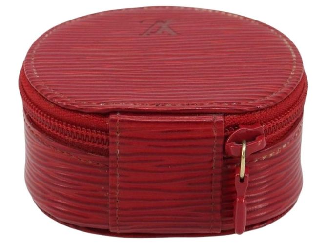Louis Vuitton Astuccio Gioielli in pelle Epi Rosso - vista 2