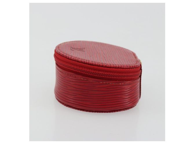 Louis Vuitton Astuccio Gioielli in pelle Epi Rosso - vista 3