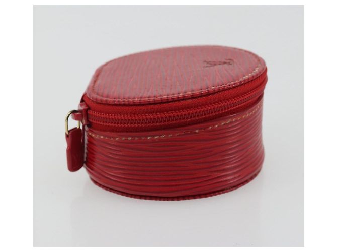 Louis Vuitton Astuccio Gioielli in pelle Epi Rosso - vista 4