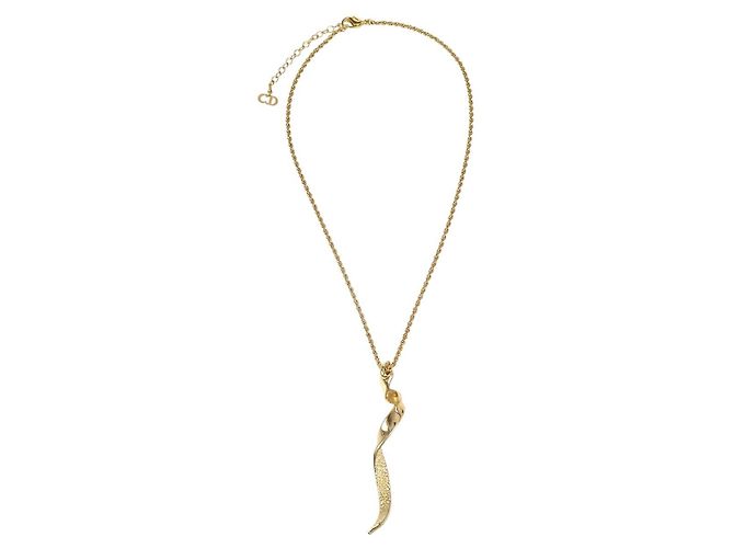 Collana con pendente Christian Dior Vintage in Metallo D'oro - vista 2