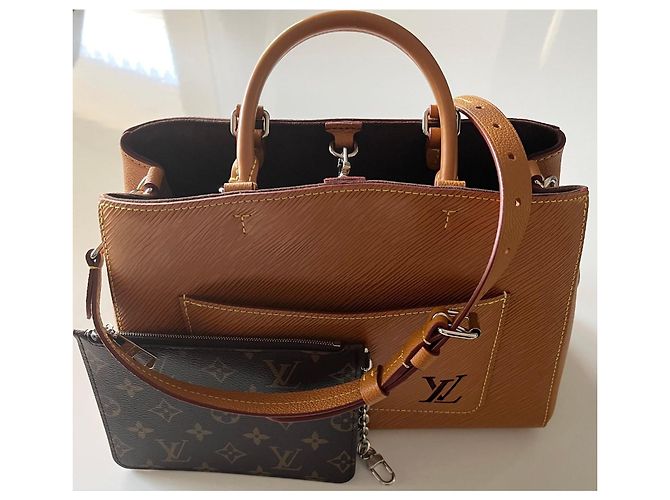 Louis Vuitton Marelle Tote MM M59953 pelle Epi Camel Cammello - vista 2