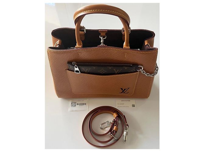 Louis Vuitton Marelle Tote MM M59953 pelle Epi Camel Cammello - vista 3