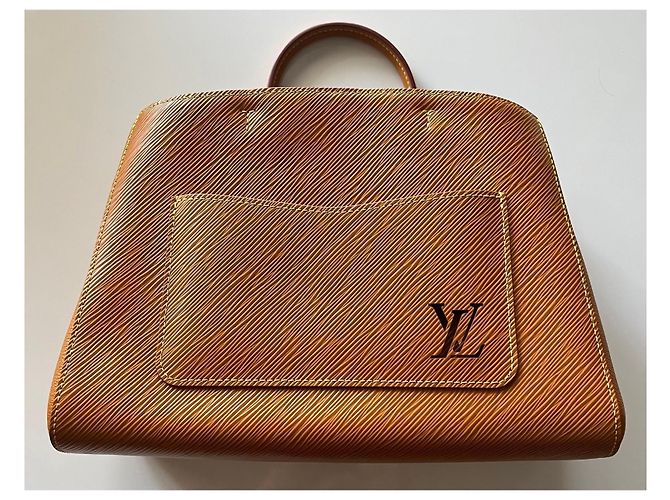 Louis Vuitton Marelle Tote MM M59953 pelle Epi Camel Cammello - vista 6