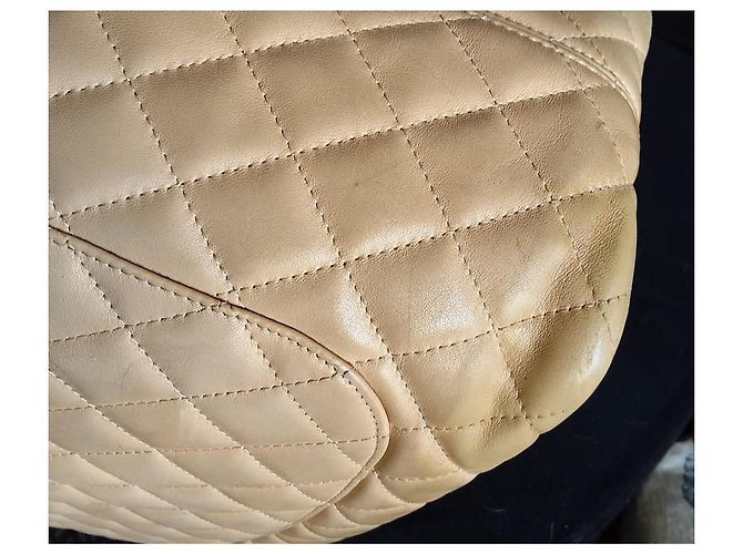 Borsa tote Cambon in pelle trapuntata beige e nero Chanel - vista 12