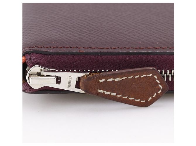 Hermès Cartera larga Azap Hermes Roja Burdeos - vista 11