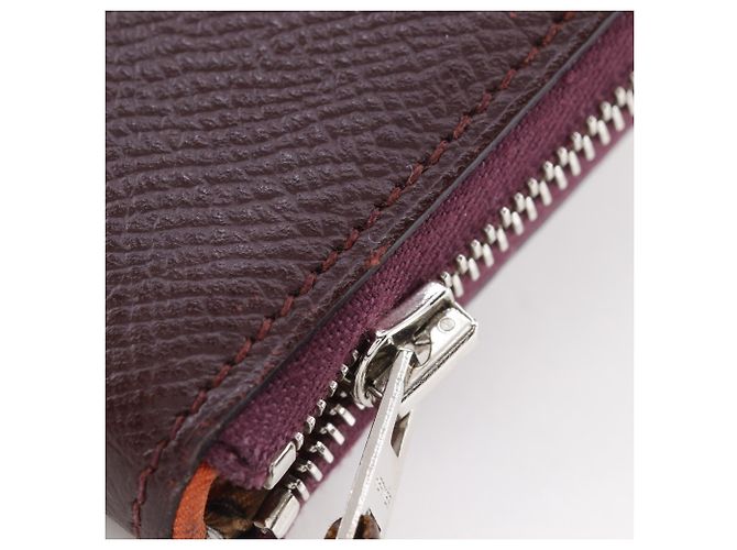 Hermès Cartera larga Azap Hermes Roja Burdeos - vista 13