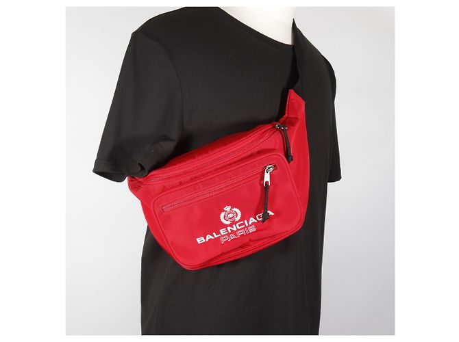 Borsa a tracolla/Marsupio Balenciaga Explorer Rosso - vista 16
