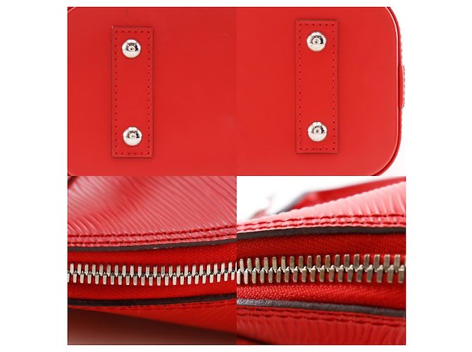 Borsa Louis Vuitton Alma BB Rosso - vista 9