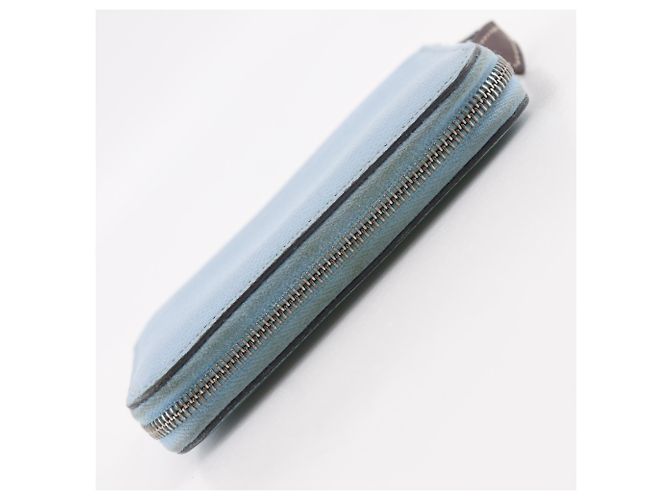 Hermès Monedero compacto de seda Azap Hermes Azul claro - vista 10