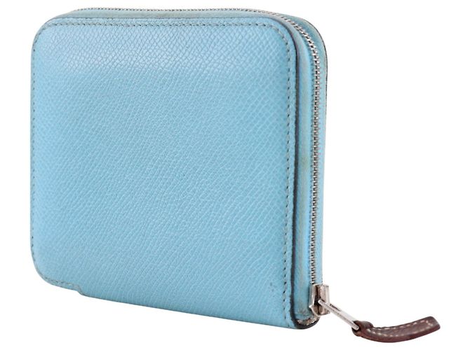 Hermès Monedero compacto de seda Azap Hermes Azul claro - vista 2