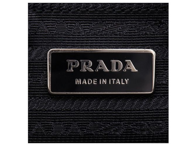 Borsa a tracolla in nylon Prada V158 nero - vista 16