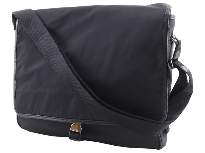 Borsa a tracolla in nylon Prada V158 nero - vista 2