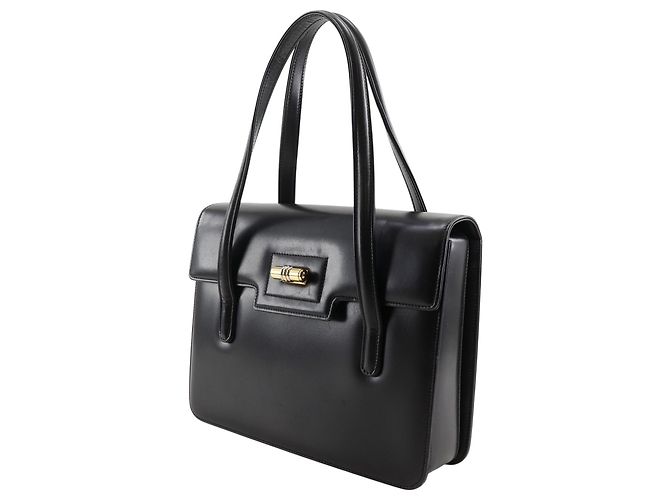Borsa a mano Gucci in pelle di vitello nera Nero - vista 2