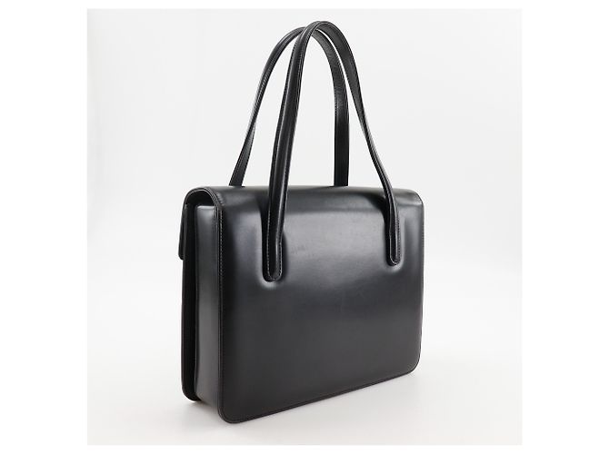 Borsa a mano Gucci in pelle di vitello nera Nero - vista 3