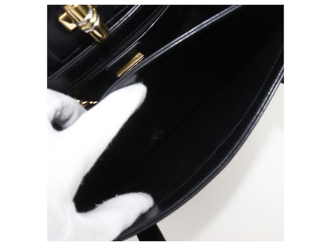 Borsa a mano Gucci in pelle di vitello nera Nero - vista 7