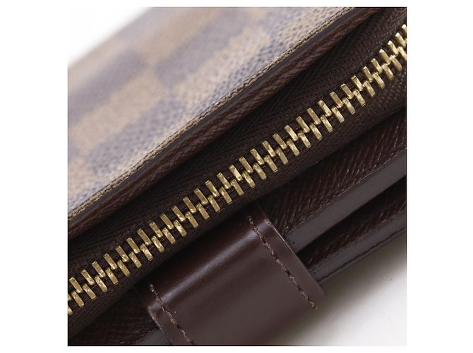 Louis Vuitton Compact Zip Bi-fold Wallet aus Damier Canvas Braun - Ansicht 10