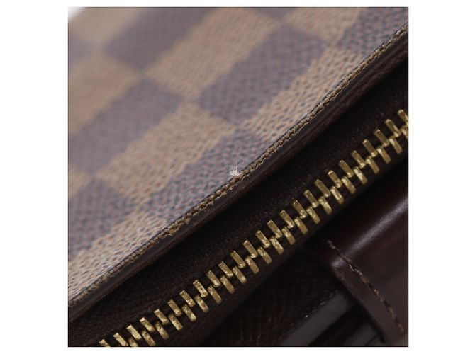 Louis Vuitton Compact Zip Bi-fold Wallet aus Damier Canvas Braun - Ansicht 11