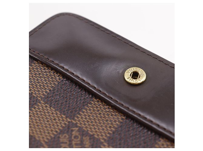 Louis Vuitton Compact Zip Bi-fold Wallet aus Damier Canvas Braun - Ansicht 12
