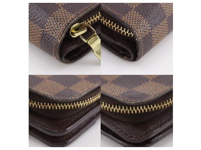 Louis Vuitton Compact Zip Bi-fold Wallet aus Damier Canvas Braun - Ansicht 13